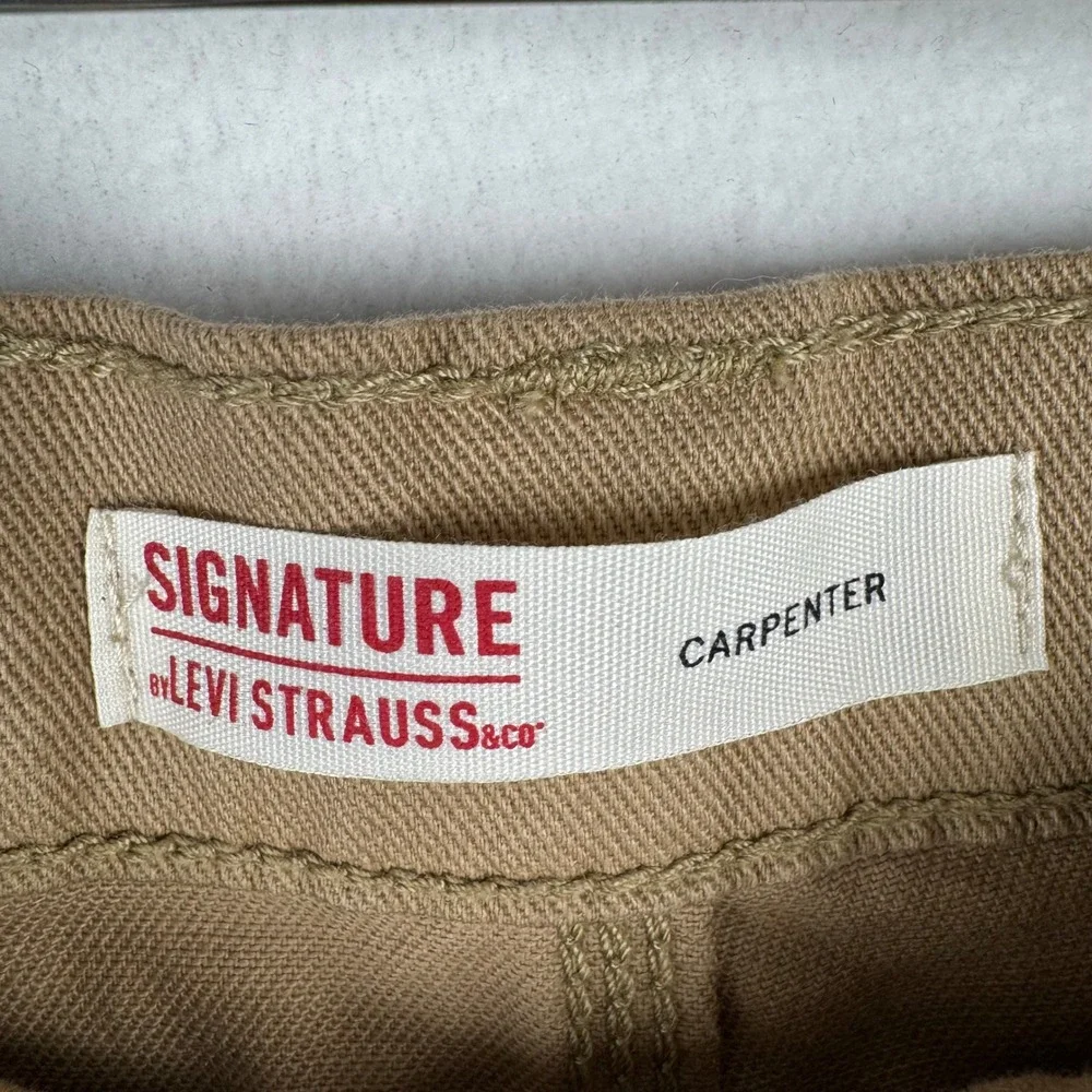 Signature by Levi Strauss Carpenter‎ Pants Mens 40x30 Relaxed Fit Khaki Workwear